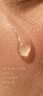 Detail tekstur serum pada kulit
